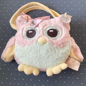 Hooter Owl "Carrysomes" Plush Purse for children by Bearington Collection.